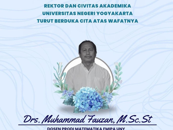 Dosen Matematika FMIPA UNY Muhammad Fauzan meninggal, Jumat (15/11/2024).