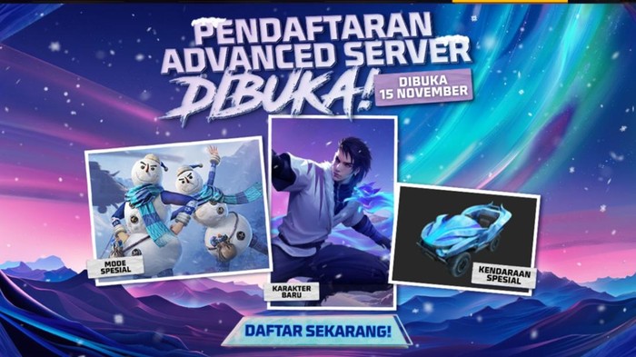Garena kembali membuka Free Fire (FF) advance server. Gamer sudah bisa daftar dari sekarang, dan berkesempatan memperoleh diamond gratis.