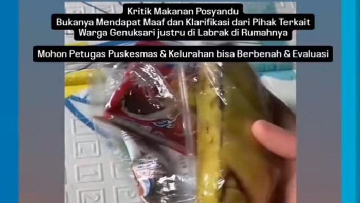 Kabar viral warga kritik makanan tambahan posyandu dibentak dan dilabrak RT-Posyandu