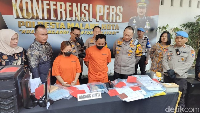 Konferensi pers TPPO Polresta Malang Kota