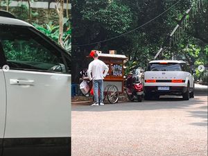 Momen Maarten Paes Beli Bubur Ayam di Pinggir Jalan Pakai Hyundai Santa Fe