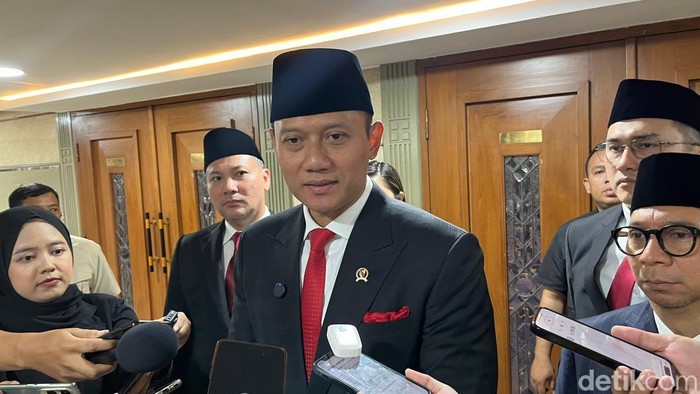 Menko Bidang Infrastruktur dan Pembangunan Kewilayahan, Agus Harimurti Yudhoyono (AHY). (Rumondang Naibaho/detikcom)