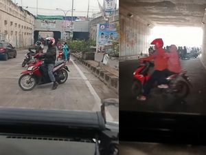 Pemotor Kompak Lawan Arah di Underpass Tambun, Ini Ancaman Hukumannya
