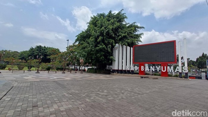 Alun-alun Purwokerto, Banyumas, yang rencananya akan menjadi lokasi nonton bareng Indonesia vs Jepang, Jumat (15/11/2024) malam.