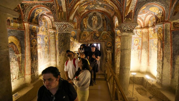 NEVSEHIR, TURKEY - SEPTEMBER 23:  Views of the Göreme Open Air Museum, among the top 10 most visited museums in Turkey on September 23, 2024 in Nevsehir, Turkey. (Photo by Sercan Ozkurnazli/ dia images via Getty Images)