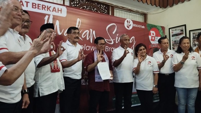 Relawan Bravo 5 deklarasi dukung Pramono (Fawdi/detikcom)