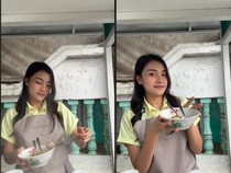 Bantu Usaha Keluarga, Gadis Cantik Ini Tak Gengsi Jualan Bakso