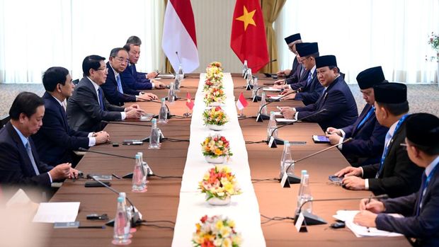 Momen Presiden Prabowo bertemu Presiden Vietnam Luong Cuong