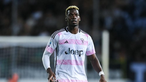 Paul Pogba of Juventus FC looks on during the Serie A Tim match between Empoli FC and Juventus FC at Stadio Carlo Castellani on September 3, 2023 in Empoli, Italy. (Photo by Giuseppe Maffia/NurPhoto via Getty Images)