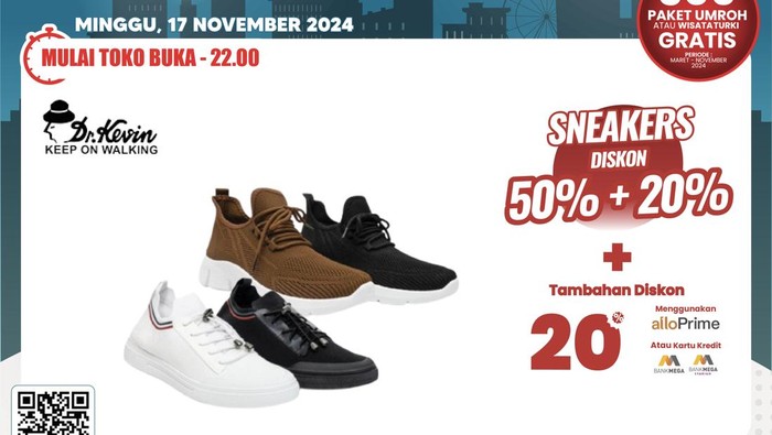 Sneakers-Sandal Diskon Besar-Besaran di Transmart Full Day Sale