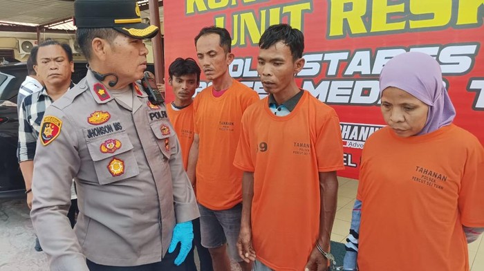 Tersangka pembunuhan wanita yang mayatnya dibuang di tempat sampah di Medan. (Dok Polsek Medan Tembung)