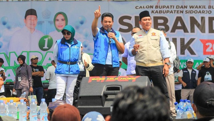 Cabup Sidoarjo Subandi saat kampanye