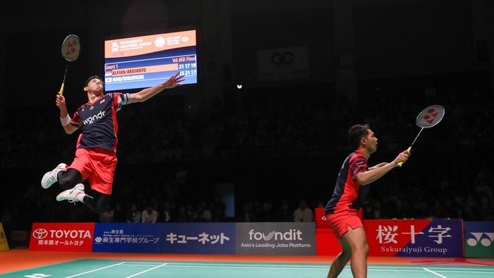 Fajar Alfian/Muhammad Rian Ardianto menjuarai Japan Masters 2024.