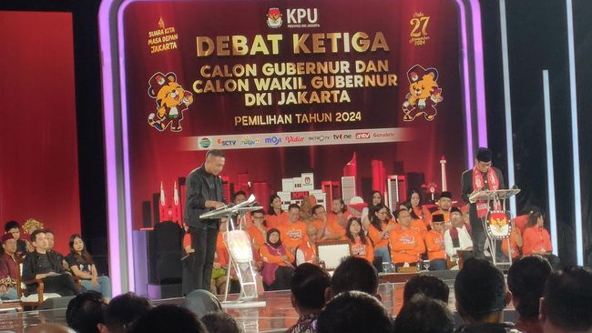Jubir Anies, Sahrin Hamid, hadiri debat ketiga Pilgub Jakarta 2024