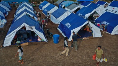 Kondisi Posko Pengungsian Lewotobi di Kobasoma