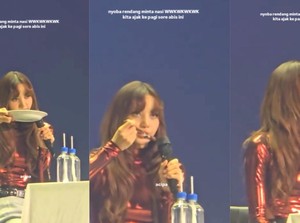Momen Lisa BLACKPINK Mencicipi Rendang saat Fan Meetup di Jakarta