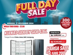 Kulkas Side by Side 472L di Transmart Full Day Sale Diskon 2,7 Jutaan