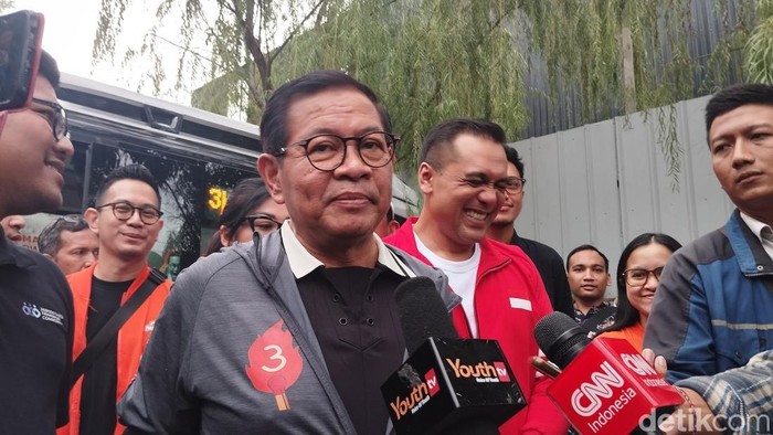 Cagub Jakarta nomor urut 3 Pramono Anung. (Maulana/detikcom)