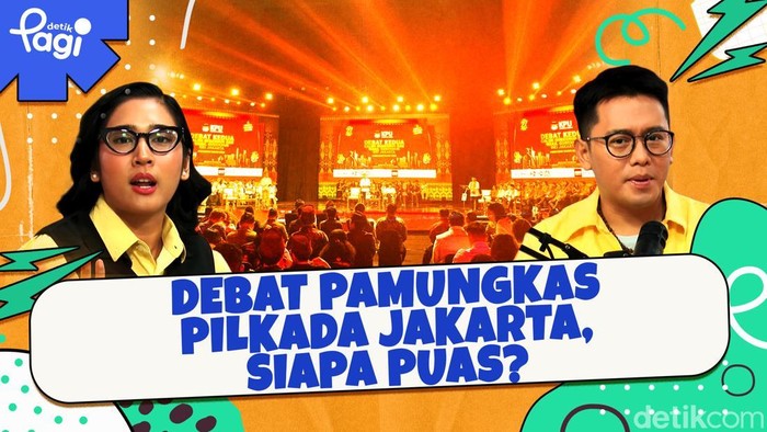 Detik Pagi edisi Senin, 18 November 2024 membahas Debat Pamungkas Pilkada Jakarta, Siapa Puas?