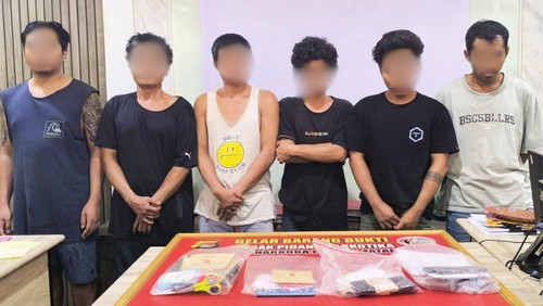 Enam pelaku pengguna narkoba yang diamankan Polresta Mataram