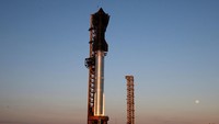 SpaceXs next-generation Starship spacecraft atop its powerful Super Heavy rocket is prepared for launch as the moon rises over the companys Boca Chica launchpad, in Brownsville, Texas, U.S., November 16, 2024. REUTERS/Joe Skipper     TPX IMAGES OF THE DAY