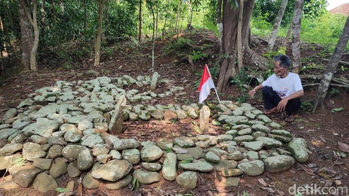 Lokasi Situs Gajah Barong di Desa Baregbeg, Kabupaten Ciamis.