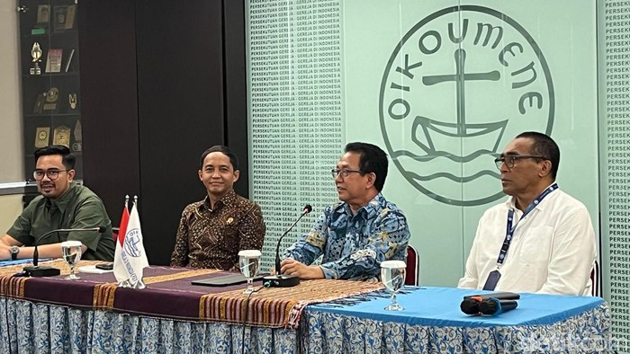 Menteri Kehutanan Raja Juli Antoni bertemu PGI. (Diah Puspaningrum/detikcom)