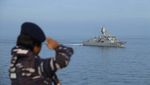 Momen Kapal Perang TNI AL Laksanakan Farewell Pass dengan Australia
