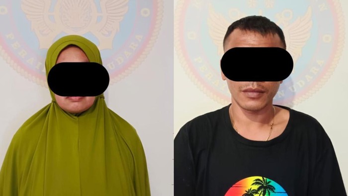 Pasutri di Batam, Kepri berinisial LS (40) dan H (39) ditangkap karena jadi agen calon PMI ilegal. (dok Ditpolairud Polda Kepri)