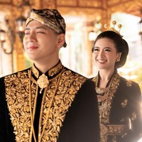 Sebelum resmi menikah, Angela Perkasa dan Iptu Hafiz Prasetia telah menjalani pemotretan prewedding mengenakan beragam busana adat Indonesia. Di look pertama Angela dan Hafiz tampil kompak dalam busana adat Jawa berwarna hitam dan gold. Hafiz melengkapi penampilannya dengan blangkon, sementara Angela terlihat anggun dengan sanggul dan 3 buah cunduk mentul di kepalanya. Foto: Instagram/@hafizzyakbar