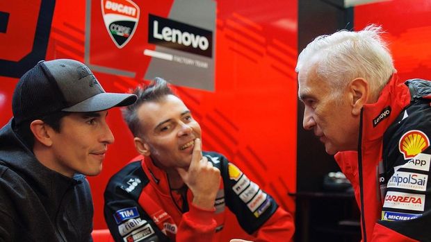 Senyum Marc Marquez di tim pabrikan Ducati