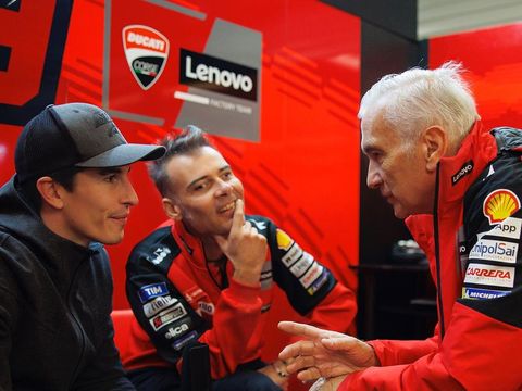 Senyum Marc Marquez di tim pabrikan Ducati