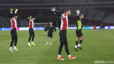Timnas Indonesia Panaskan Mesin Jelang Melawan Arab Saudi di GBK