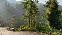 Indahnya suasana jalan menuju Garut selatan.