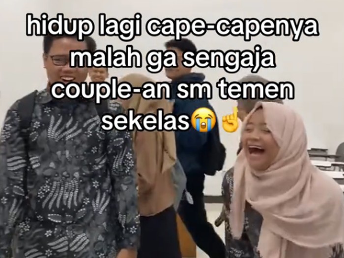 Video viral bikin ngakak, wanita ini terkejut pakai baju motifnya mirip dengan teman sekelasnya.