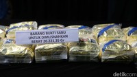 Barang bukti yang dimusnahkan tersebut berasal dari dua pengungkapan kasus, yaitu kasus narkoba di Bogor dan Batam. Dari pengungkapan kasus di Bogor, sebanyak 19.987 gram sabu disita.  