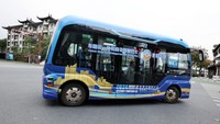 Bus dengan sistem kemudi otomatis ini dibatasi hanya untuk enam penumpang.   