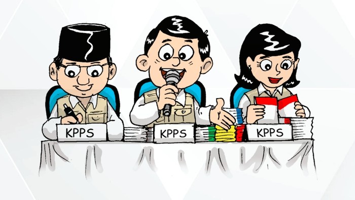 Ilustrasi ketua KPPS Pilkada 2024 saat menjalankan tugas.