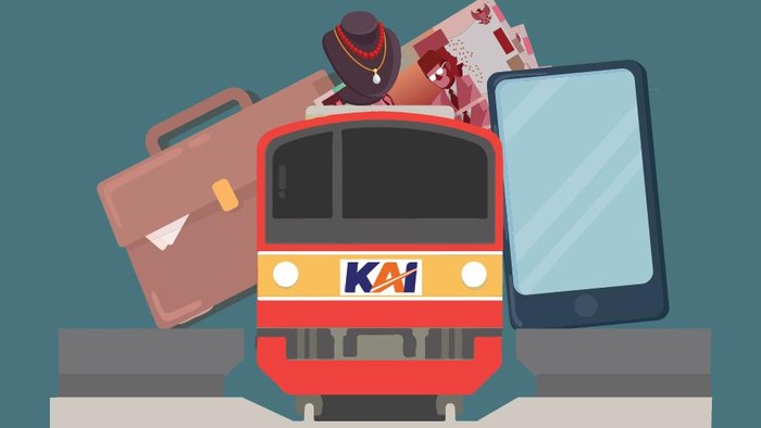 Infografis barang tertinggal di kereta