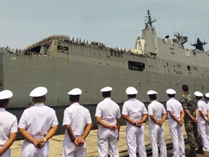 Kapal HMAS Adelaide Bersandar di Jakarta Usai Latihan Bersama TNI di Jatim