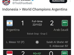 Meme  Kocak Timnas Indonesia Lebih Jago dari Argentina