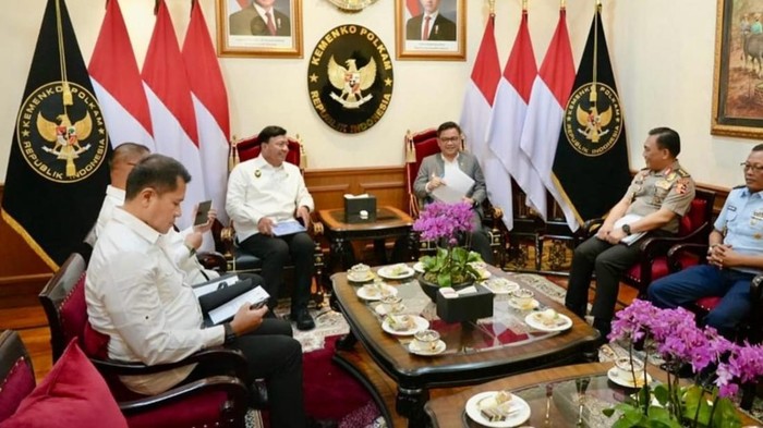 Menko Polkam Budi Gunawan audiensi dengan Gubernur Lemhannas Ace Hasan Syadzily. (Dok. ist)