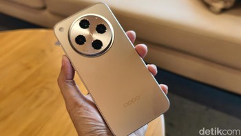 Oppo Find X8 memiliki dimensi 157,4 x 74,3 x 7,9 mm dan berat 193 gram, dengan konstruksi yang menggabungkan kaca depan dan belakang yang dilindungi oleh Gorilla Glass Victus 2 serta rangka aluminium.  Foto: Adi Fida Rahman/detikINET