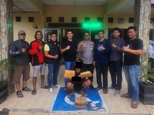 Pria di Muara Enim Diringkus saat Ambil Paket Ganja Kering 1,8 Kilogram