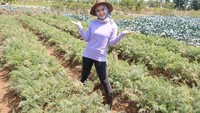 Tak heran Melody disebut netizen lebih cocok jadi Duta Petani Milenial karena memang sering bercocok tanam. Foto: Instagram @melodylaksani92