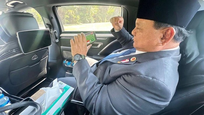 Prabowo nonton Timnas