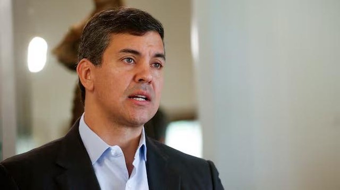 Paraguays President Santiago Pena speaks during an interview with Reuters, in Asuncion, Paraguay August 21, 2024. REUTERS/Cesar Olmedo/File Photo Purchase Licensing Rights