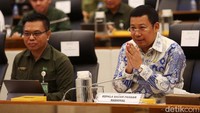 Kepala Badan Pangan Nasional (Bapanas) Arief Prasetyo Adi menghadiri rapat di Komisi IV DPR, Selasa (19/11/2024).