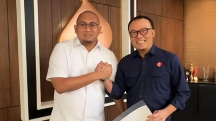 Wakil Ketua Komisi VI DPR RI Andre Rosiade menemui Direktur Utama Telkomsel Nugroho