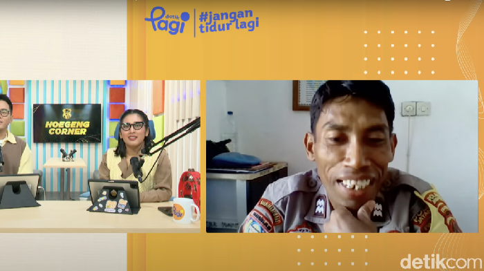 Aiptu Abang dalam Program Hoegeng Corner di detikPagi